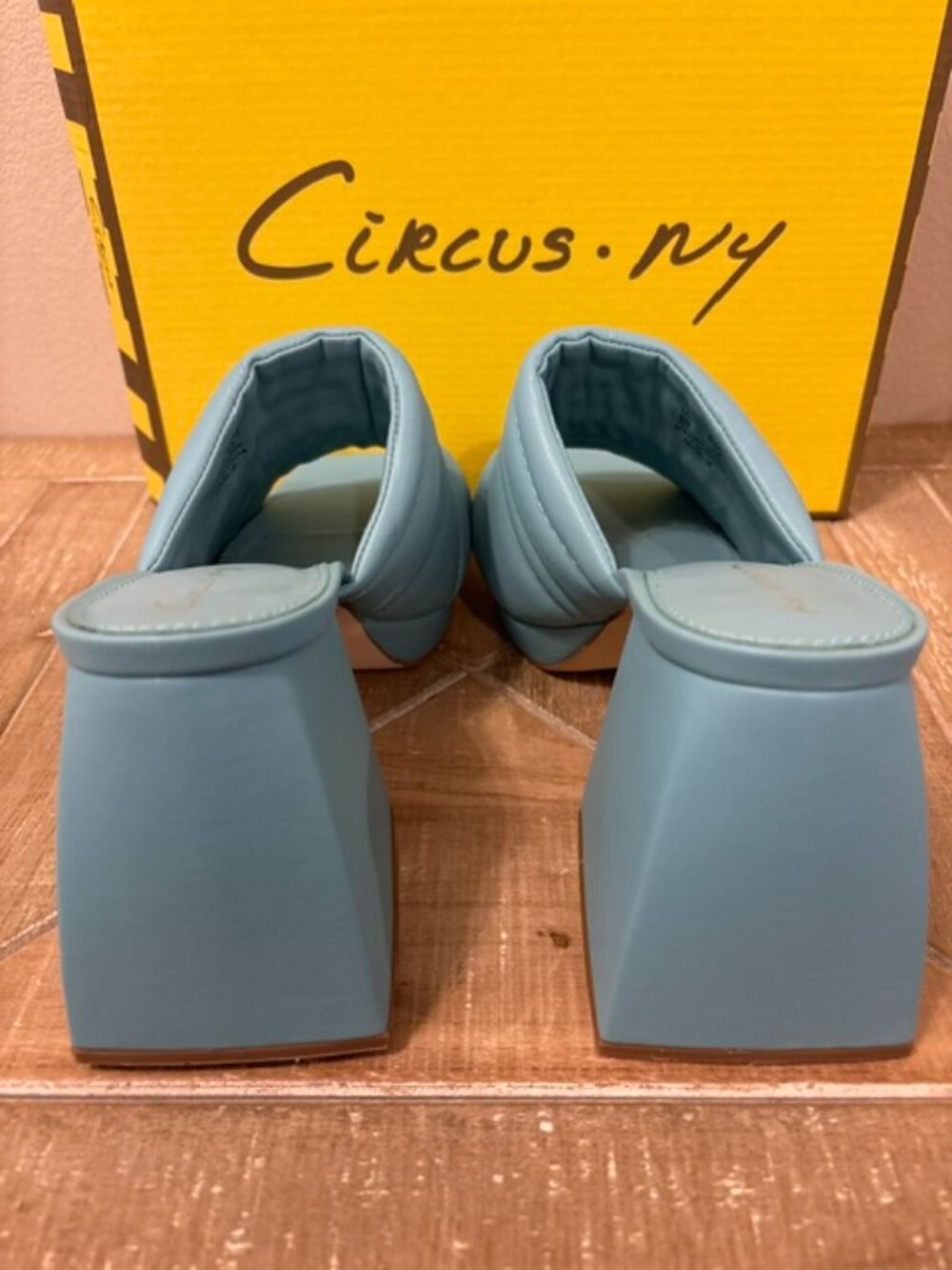 NEW Circus NY Marlie Calypso Blue Heeled Sandals Women’s 8 - Picture 3 of 6